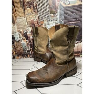 ARIAT Rambler Western Brown Leather Cowboy Work Boots Mens Sz 9 Squared Toe